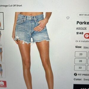 Agolde Vintage Cut Off Short